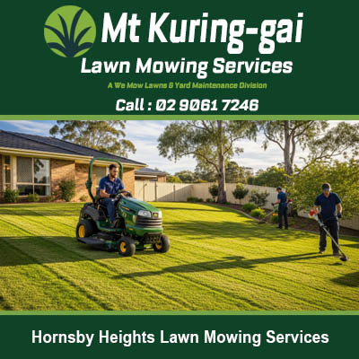 Quality lawn mowing service using commercial equipment in Hornsby Heights New South Wales