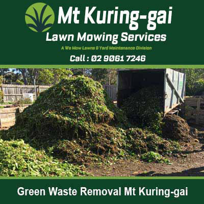 Large pile of garden waste and clippings in Mt Kuring-gai