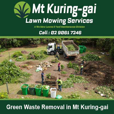 Workers loading green waste into truck in Mt Kuring-gai