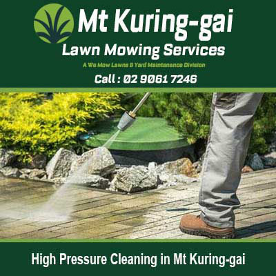 Cleaning using pressure washer in Mt Kuring-gai