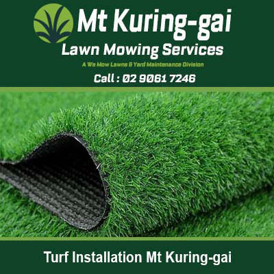 Close-up of artificial turf roll in Mt Kuring-Gai